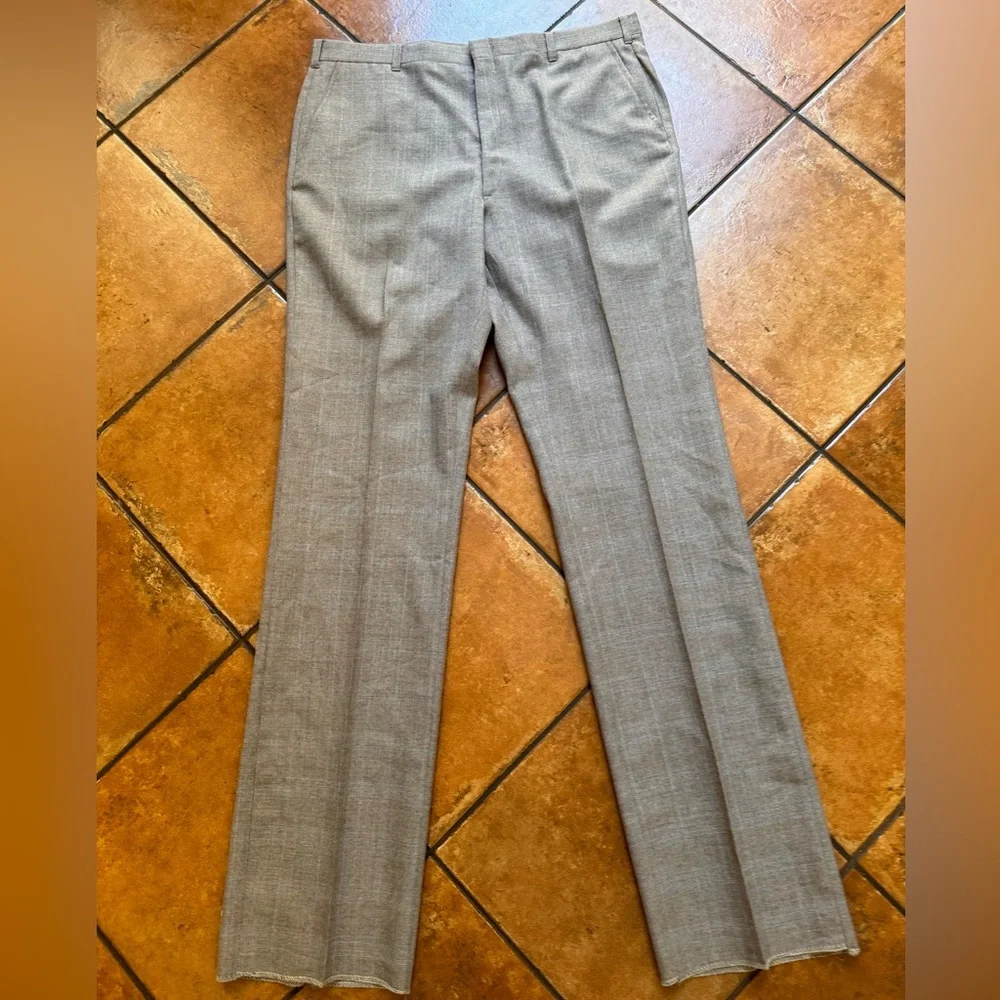 JOHNNY CARSON Vintage 70’s Deadstock Subtle Plad Wool Blend 3 Piece Suit 44 L - Picture 13 of 16
